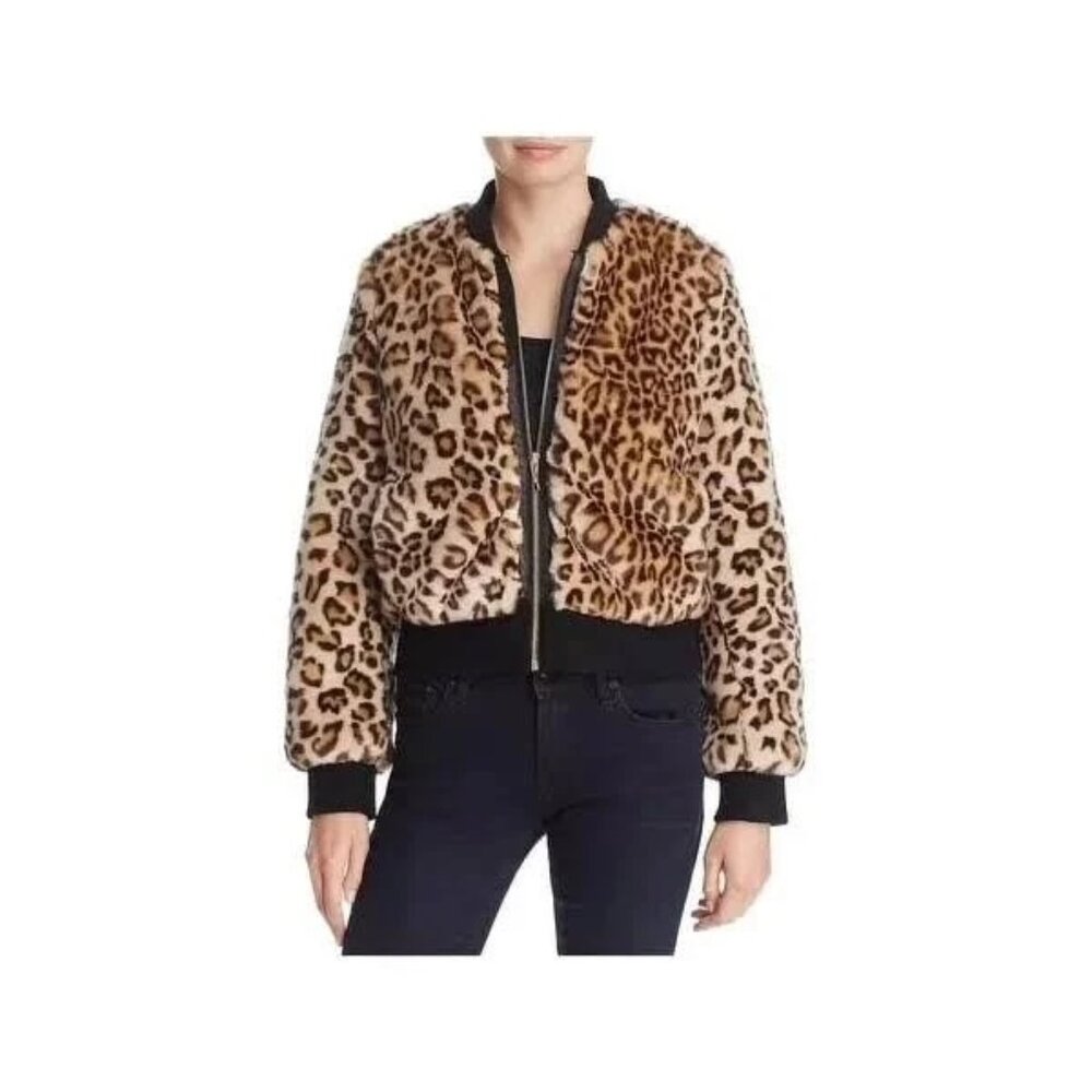 KATE SPADE BROOME STREET Faux Fur Bomber Jacket Sz. XS, NWT